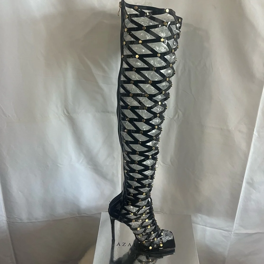 Azalea Wang Ravishing Caged Sandal - Picture 5 of 12